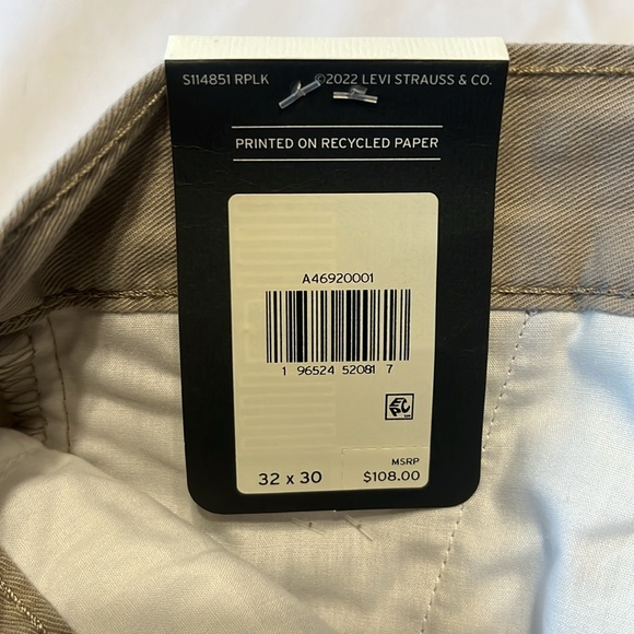 Levi's High Rise Pleated Baggy Trousers in Cobblestone Neutral VARSITY PREP NWT - Picture 16 of 16